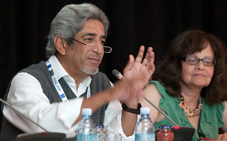 WFEO President Adel Al Kharafi and Executive Director Tahani Youssef at the World Engineering Forum 2012